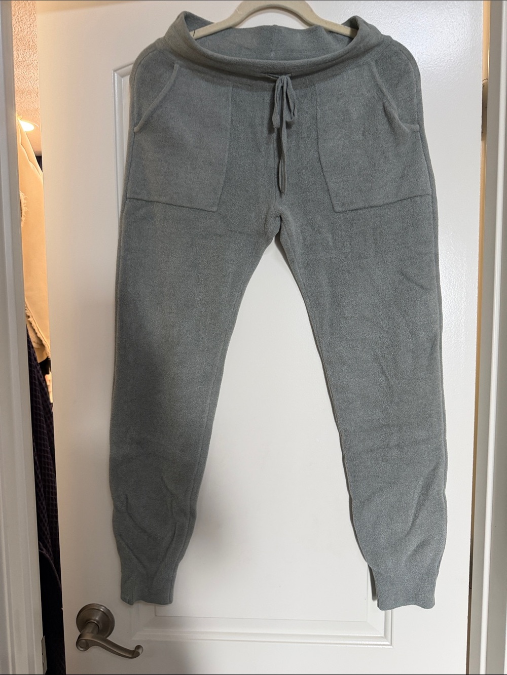 Barefoot Dreams Sage Green Cozy Chic Ultra Light Knit Jogger Pants